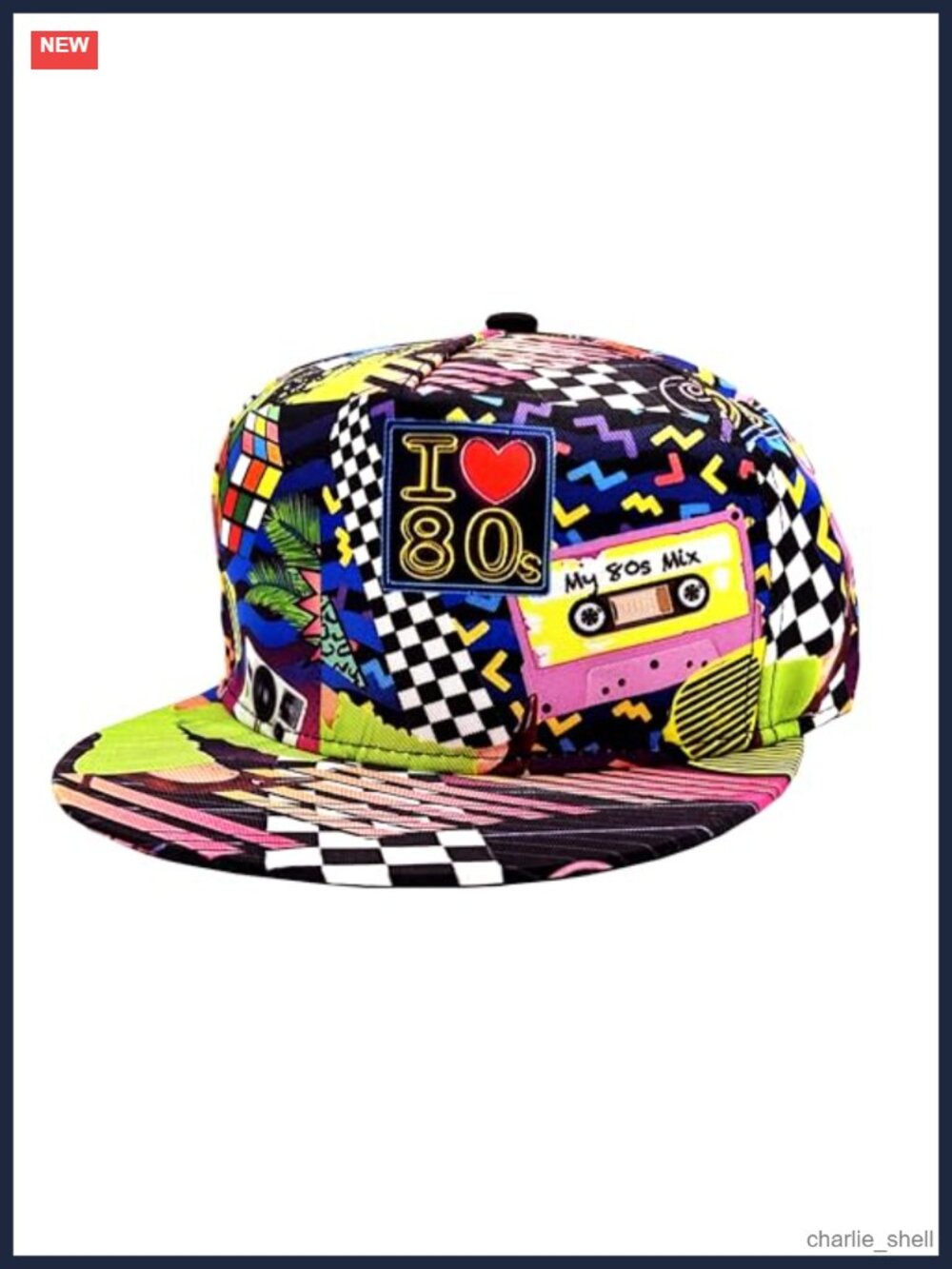 80s Hip Hop Baseball Cap Adjustable Flat Brim Unisex